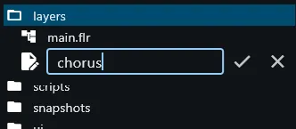 Naming the new layer "chorus"