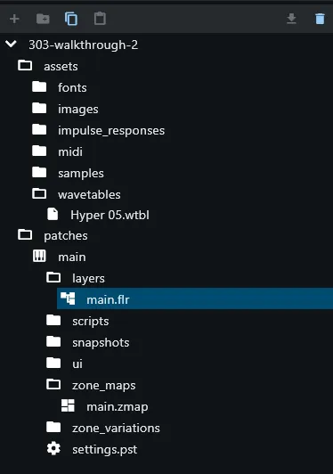 Default minimal main.flr layer, just after opening