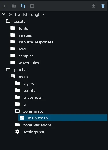 Opening main.zmap from the zone_maps folder