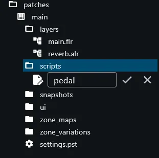 Creating a new script in the scripts folder