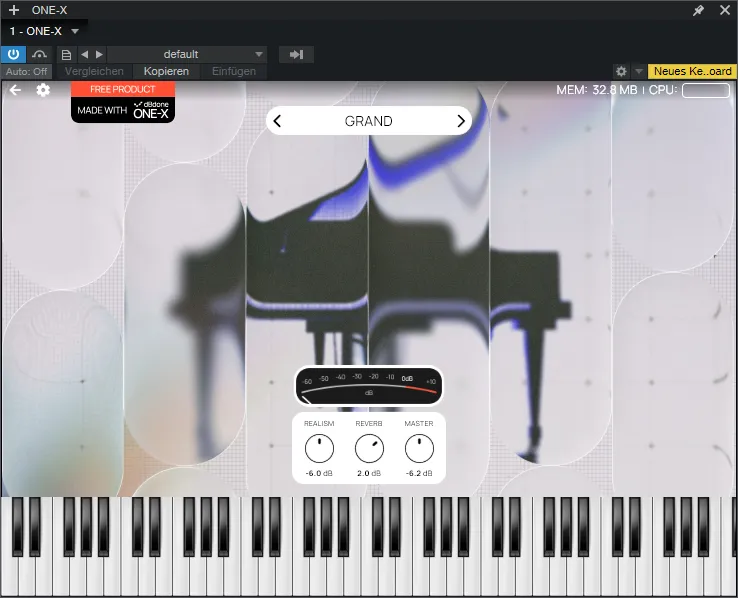 Finished instrument loaded and ready in the plugin