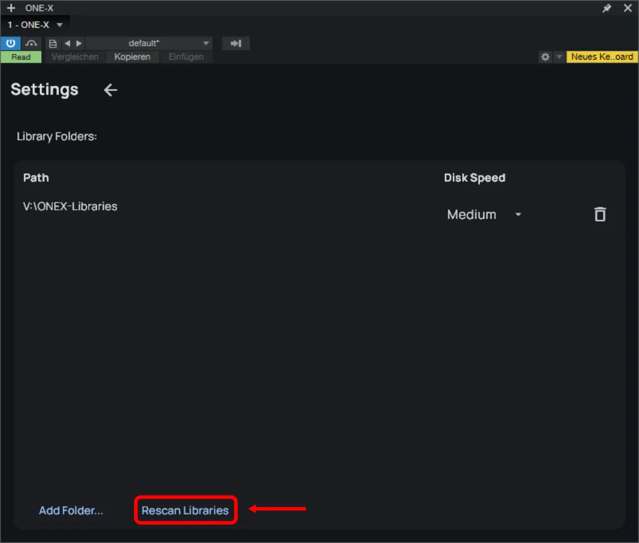 Rescan Libraries button in plugin settings