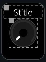step_knob form preview — label above, knob below